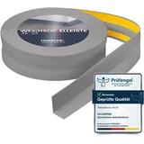 Holzbrink Weichsockelleiste selbstklebend PVC 32x23mm, 20 m Küchenleiste Arbeitsplatte Abschlussleiste selbstklebend für Badezimmer Farbe: Hellgrau