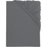 s.Oliver Spannbettlaken Baumwolle 180 x 200 - 200 x 200 cm dunkelgrau