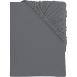s.Oliver Spannbettlaken Baumwolle 180 x 200 - 200 x 200 cm dunkelgrau