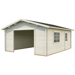 Palmako Garage Roger 27,7 m2 - 70 mm - ohne Tor naturbelassen