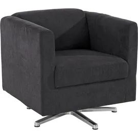Home Affaire Sessel Bob Polyester 72 x 71 x 75 cm Grau drehbar mit Sternfuß