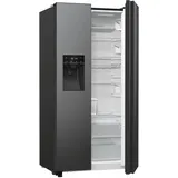 Hisense Freistehend Side-by-Side-Kühlschrank, Schwarz, 566 l, Freistehend, Amerikanische Tür, Schwarz, Edelstahl, 2 Tür(en), Tür-zu-Tür, Berü... - Schwarz