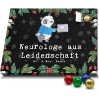 Mr. & Mrs. Panda Schoko Adventskalender Neurologe Leidenschaft - Schwarz - Geschenk, Abschied, Schokoladen Adventskalender, Medizinstudium, Neurolo... - Schwarz