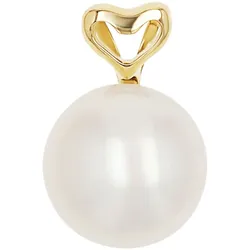 Ketten-Anhänger AMOR "2039187", gold (gelbgoldfarben, weiß), Schmuckanhänger, Damen, Gelbgold 375-Perlen, 0,82 g, Gelbgold 375, Perlen, mit Süßwasserzuchtperle