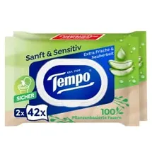 TENA Feuchtes Toilettenpapier sanft & sensitiv 2 x 42 Tücher