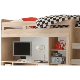 Pol-Power Hochbett Unit eiche/weiß