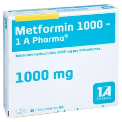 Metformin 1.000-1a Pharma Filmtabletten 30 St