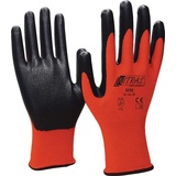 Nitras Handschuhe Nitril Foam Gr.10 rot/schwarz Nyl.m.Nitrilschaum EN 388 PSA II NITRAS