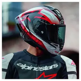 Alpinestars Supertech S-R10 Team, Integralhelm - Schwarz/Rot/Weiß - XXL