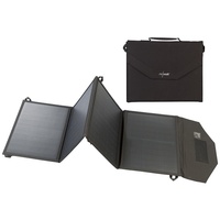 revolt Falt Solar: Mobiles, faltbares Solarpanel, 4 monokristalline Solarzellen, 60 Watt (Solarpanel 12V faltbar, Solar Camping faltbar, Spannungswandler)