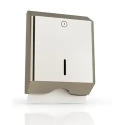 Blanc HYGIENIC Falthandtuchspender INOX Z600, Edelstahl, robust, abschließbar, Kapazität: 600 Faltpapiere