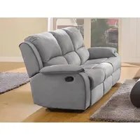 Vente-Unique - Relaxsofa 3-Sitzer - Microfaser - Grau - Hernani