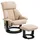 Homcom Relaxsessel mit Hocker Kunstleder 80 x 102 x 76 cm Weiß
