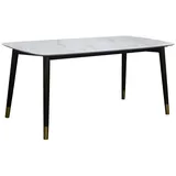 Marmor Ess Tisch Designer Wohn Tische Küche Italienische Möbel Neu Zimmer Holz - Weiß