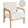 Beliani Sessel Hjo Bouclé 61 x 76 x 68 cm Cremeweiß/Hellbraun gepolstert