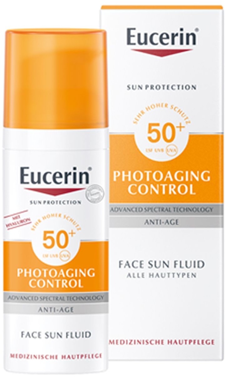 Eucerin® Photoaging Control Face Sun Fluid LSF 50 – hoher Sonnenschutz hilft gegen Photoaging und reduziert Falten sichtbar