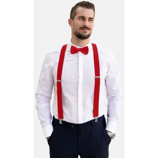 MASSI MORINO Hosenträger-Set in Rot | Gr.: onesize