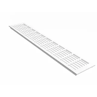 MS Beschläge Lüftungsgitter Weiß RAL9016 Stegblech 100mm breit Verkehrsweiß Heizungsabdeckung pulverbeschichtet Ab- Zuluftgitter 30x5mm Lochung 500mm)