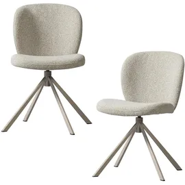 Tchibo Drehstuhl Femke Polyester beige 2er Set