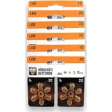 72x Hörgeräte Batterien 312 1,45V braun Hörgerätebatterien Knopfzellen 0,21€/st