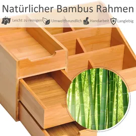 Homcom Schreibtischorganizer, Natur L33 x B20,5 x H15,5 cm