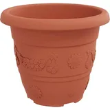 vidaXL Runder Blumentopf Ø 26 x 21,5 cm Ziegelrot