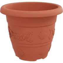 vidaXL Runder Blumentopf Ø 26 x 21,5 cm Ziegelrot