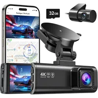 REDTIGER Dashcam Auto Vorne Hinten 4K/2,5K mit GPS WiFi, Dash Cam Auto Kamera 3,18" IPS-Bildschirm, kostenlose 32-GB-Karte, Nachtsicht, Loop-Aufnahme, 170°Weitwinkel WDR, Unterstützt 256 GB Max(F7NP)