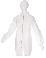 MED-COMFORT Besucherjacke mit Reißverschluss, PP-Vlies, weiß 05012-W-L , 1 Karton = 100 Stück, Größe L