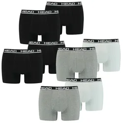 HEAD Herren Boxershort Basic Boxer 4er 6er 8er Multipack in M Schwarz 005 &  Grau Combo 012