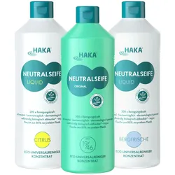 HAKA Neutralseife 3er-Kombi Reinigungsmittel Allzweckreiniger ph neutral