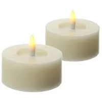 441 LED Maxi Teelichter Lina 7 cm beige 2 St.