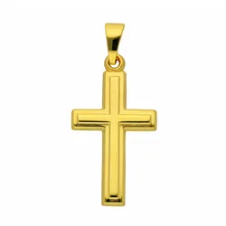 Kreuzkette ADELIA ́S "schmuck, damen schmuck, für sie, hochwertig, preiswert, günstig", gold, Halsketten, Damen, Gelbgold 333-Gold, Gelbgold 333, Gold, Schmuckset mit bis 45 cm stufenlos verstellbarer 925 Silber Halskette