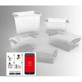 PLAST TEAM Vertriebs GmbH Probox Aufbewahrungsbox 39,0 x 29,0 x 10,8 cm 8-tlg. transparent