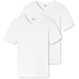 SCHIESSER UNCOVER by SCHIESSER Herren T-Shirt 2er Pack - Vorteilspack, V-Ausschnitt, S-3XL Weiß M