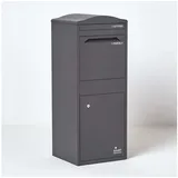 Homescapes SMART PARCEL BOX grau inkl. Zeitungsfach