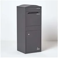 Homescapes SMART PARCEL BOX grau inkl. Zeitungsfach