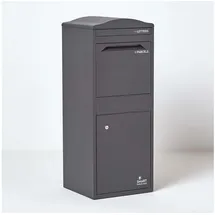 Homescapes SMART PARCEL BOX grau inkl. Zeitungsfach