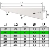 PRIOstahl® Regalträger 10 Stück - 220mm weiss 2-Reihig Regalsystem für Wandschiene Regalhalter