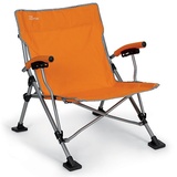 Bertoni Ischia Strandstuhl mit Öffnung für Sonnenschirm, orange, Einheitsgröße