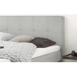 Hasena Boxspringbett 140-180 cm Hellgrau, Liegefläche:140 x 200 cm, Topper:Agrea-Topper - Hellgrau