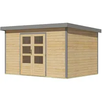 Karibu Metall-Holzgartenhaus Hybridhaus Pluto A/B/C/D - 28 mm Holz-Ausführung: