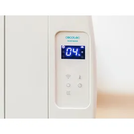 Cecotec Flachheizkörper mit Wi-Fi-Steuerung ReadyWarm 1800 Thermal Connected. 1200 W, 8 Rippen, LED-Bildschirm, Fernbedienung, programmierbarer Timer, Temperaturwahl, 15 m2 Abdeckung