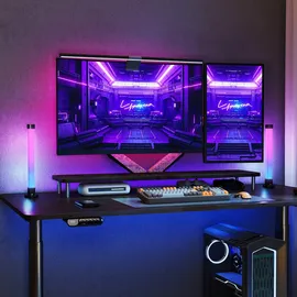 Homcom Tischlampe Weiß 2 St.