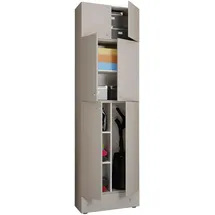 VCM Putzschrank Lona 70 x 240 x 39 cm Grau/Weiß