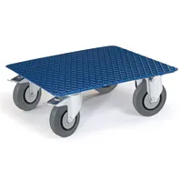 ROLLCART Kistenroller 500x500 mm Blau