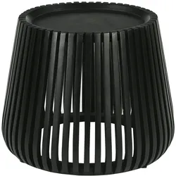 SIT Möbel Beistelltisch Ø 50 cm | runde Tischplatte | Mango massiv schwarz | B 50 x T 50 x H 46 cm | 14776-11 | Serie BLACK SMOOTH