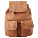 Cluty Cityrucksack, echt Leder, Made in Italy, braun