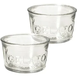 2er Set Gelato Eisbecher Glas 150ml
