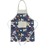 HOUSE ART LIFE Kinderschürze mit Tasche, verstellbare Küchenschürze, Grillschürze für Jungen, Mädchen, universell für Backen, Café, Spaß, Gartenarbeit, Grillen, Koch, Küche, Zuhause | Viele Farben